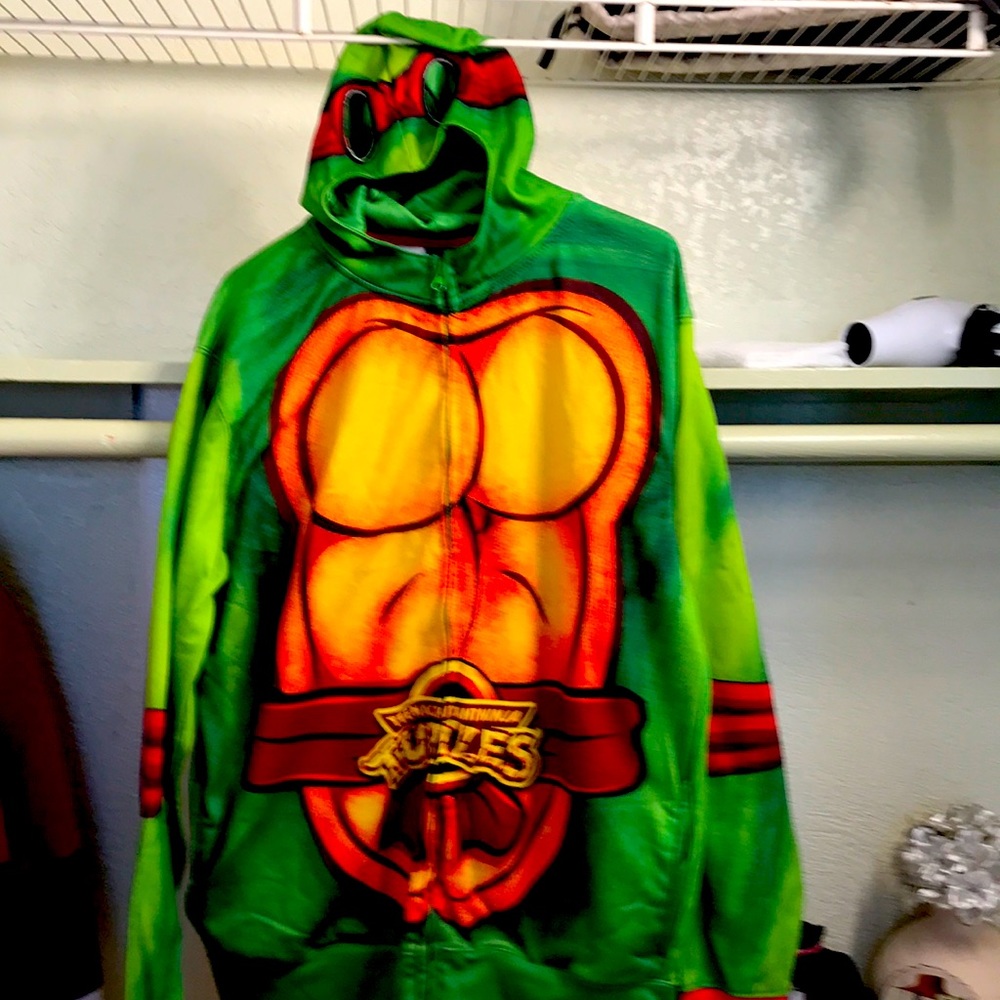 Ralpheal Ninja Turtle jacket witta masked hoodie 💯 XL